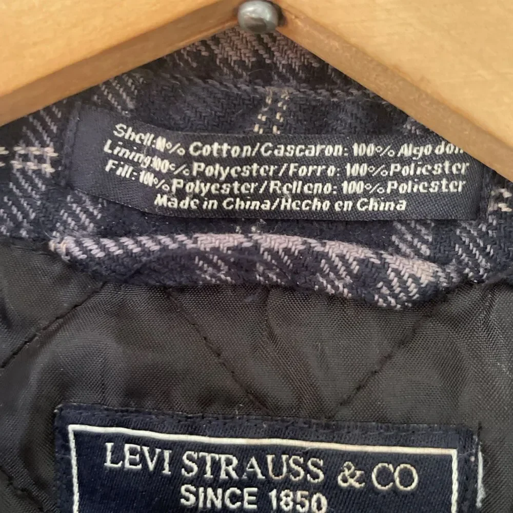 Levi's Levi Strauss Flannel Shacket XL Heavy Shirt Jacket‎ Button Up Plaid Mens